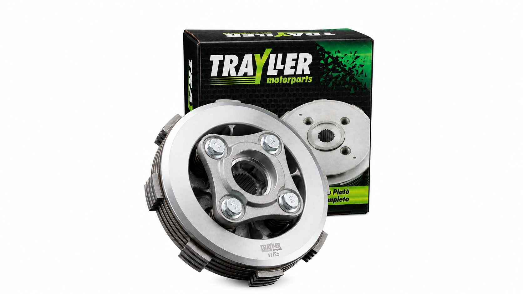embreagem da marca Trayller e embalagem