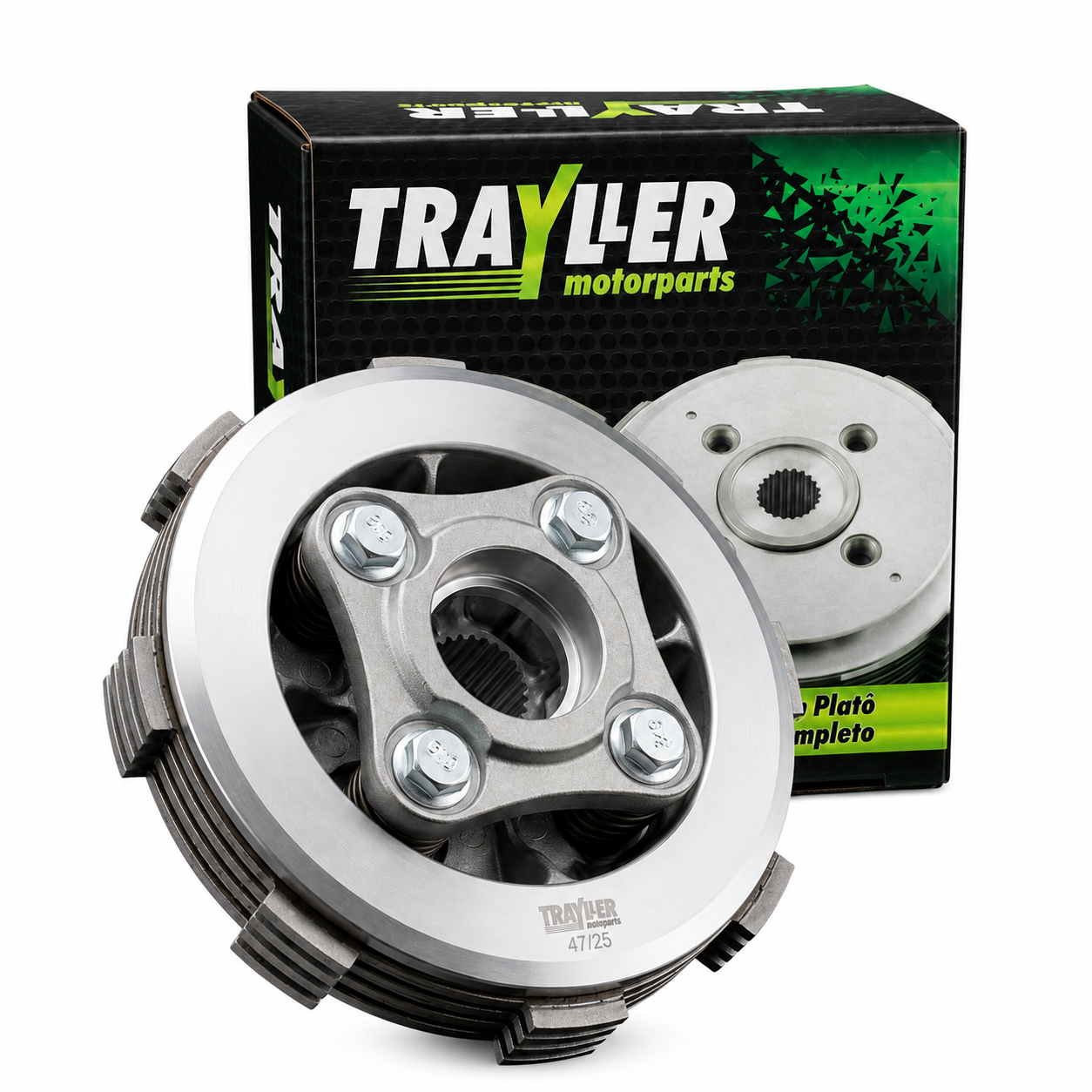 embreagem da marca Trayller e embalagem
